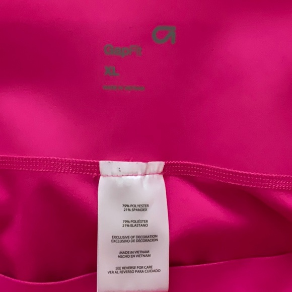 NWOT GapFit High Waisted Stretch 7/8 Legging with Side Pockets, XL, Hot Pink - Picture 3 of 4